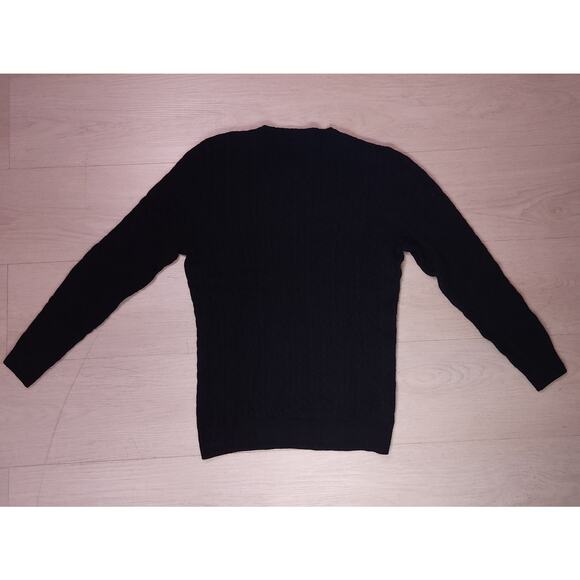 J. Crew Collection Italian Cashmere Sweater – Black Cable Knit, Size M - Picture 11 of 12